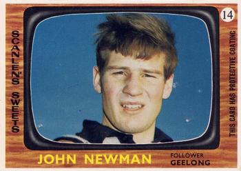 1967 Scanlens VFL #14 John Newman Front